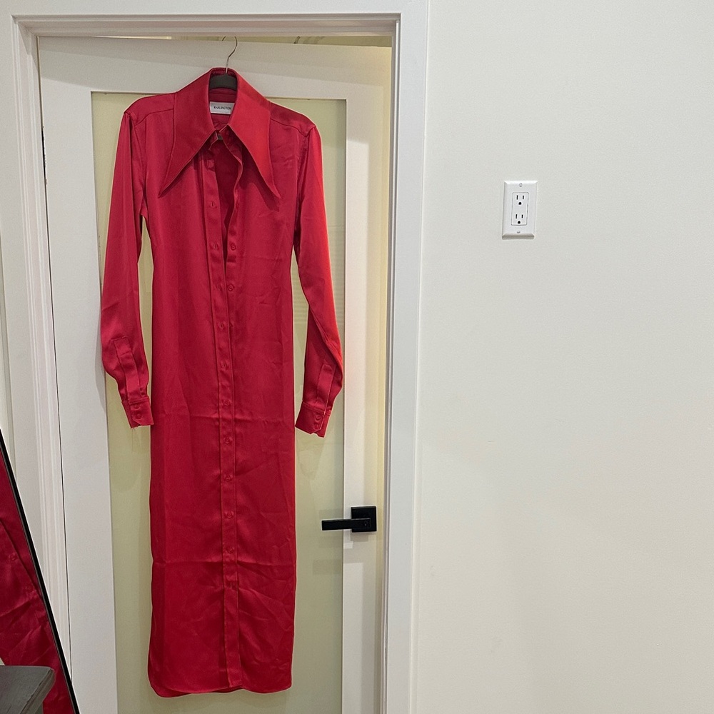 Chic Long Sleeve Red Dress